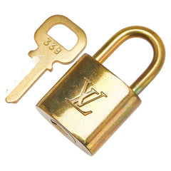 ルイ ヴィトン カデナ 南京錠 キー セット ゴールド メッキ レディース LOUIS VUITTON 【中古】