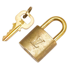 ルイ ヴィトン カデナ 南京錠 キー セット ゴールド メッキ レディース LOUIS VUITTON 【中古】