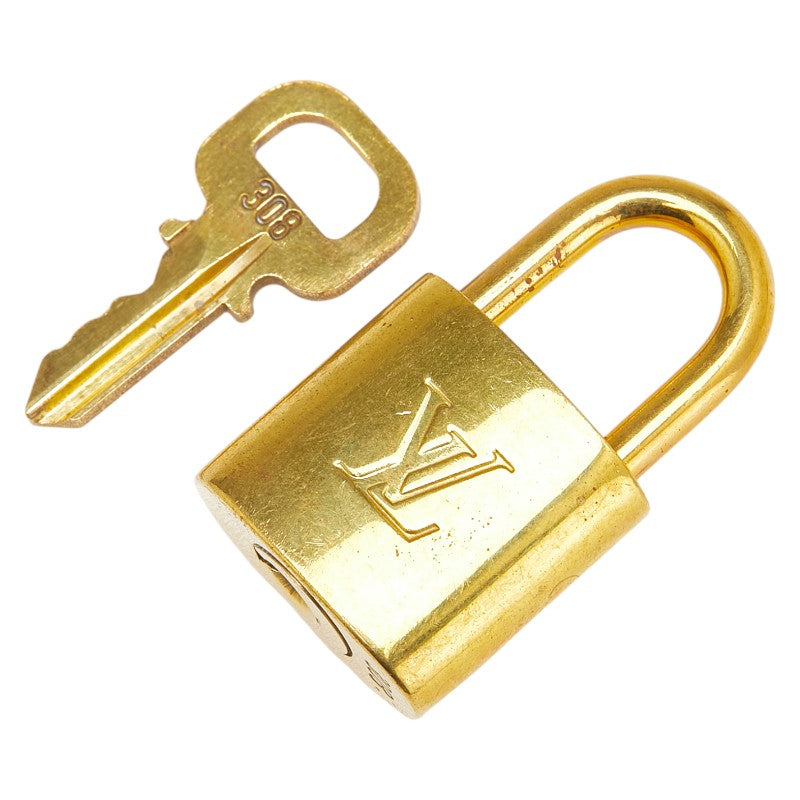 ルイ ヴィトン カデナ 南京錠 キー セット ゴールド メッキ レディース LOUIS VUITTON 【中古】