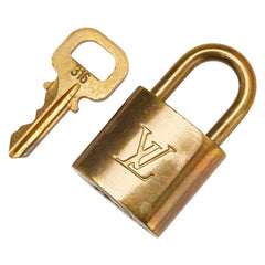 ルイ ヴィトン カデナ 南京錠 キー セット ゴールド メッキ レディース LOUIS VUITTON 【中古】