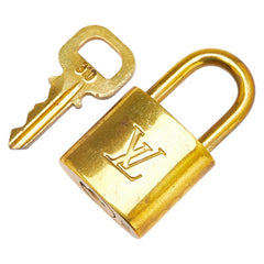 ルイ ヴィトン カデナ 南京錠 キー セット ゴールド メッキ レディース LOUIS VUITTON 【中古】