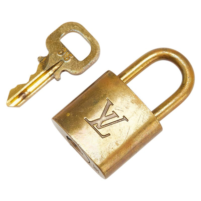 ルイ ヴィトン カデナ 南京錠 キー セット ゴールド メッキ レディース LOUIS VUITTON 【中古】