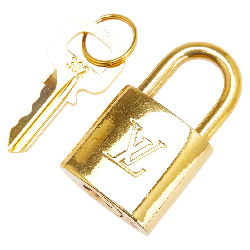 ルイ ヴィトン カデナ 南京錠 キー セット ゴールド メッキ レディース LOUIS VUITTON 【中古】