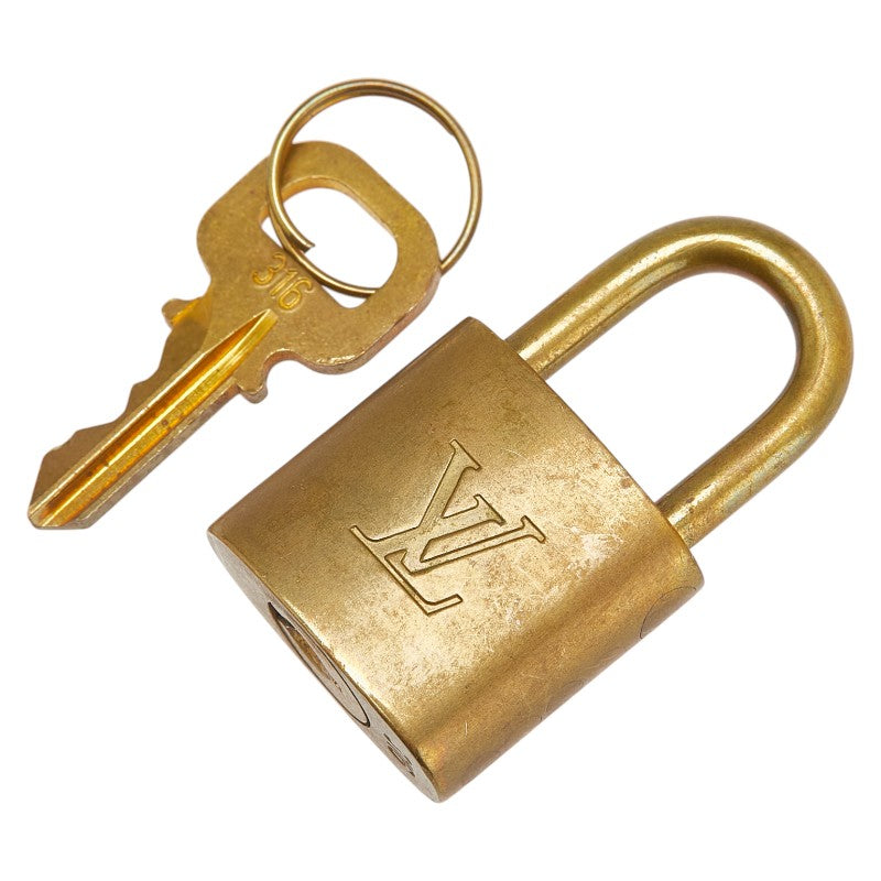 ルイ ヴィトン カデナ 南京錠 キー セット ゴールド メッキ レディース LOUIS VUITTON 【中古】