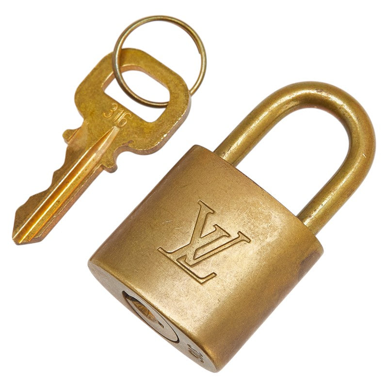 ルイ ヴィトン カデナ 南京錠 キー セット ゴールド メッキ レディース LOUIS VUITTON 【中古】