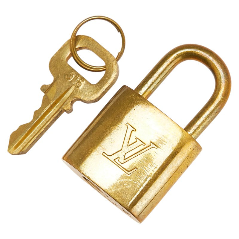 ルイ ヴィトン カデナ 南京錠 キー セット ゴールド メッキ レディース LOUIS VUITTON 【中古】