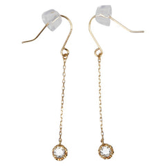 アーカー ティアチェーン ピアス AB1110010400 K18YG イエローゴールド レディース AHKAH 【中古】