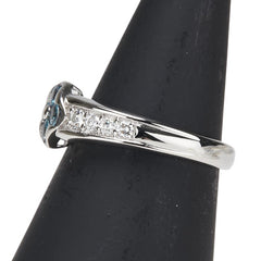 Pt900 プラチナ アレキサンドライト0.249ct ダイヤ0.24ct リング 指輪 レディース 11.5号 【中古】