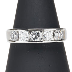 Pt900 プラチナ ダイヤ1.03ct 一文字 リング 指輪 レディース 14号 【中古】