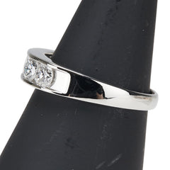 Pt900 プラチナ ダイヤ1.03ct 一文字 リング 指輪 レディース 14号 【中古】