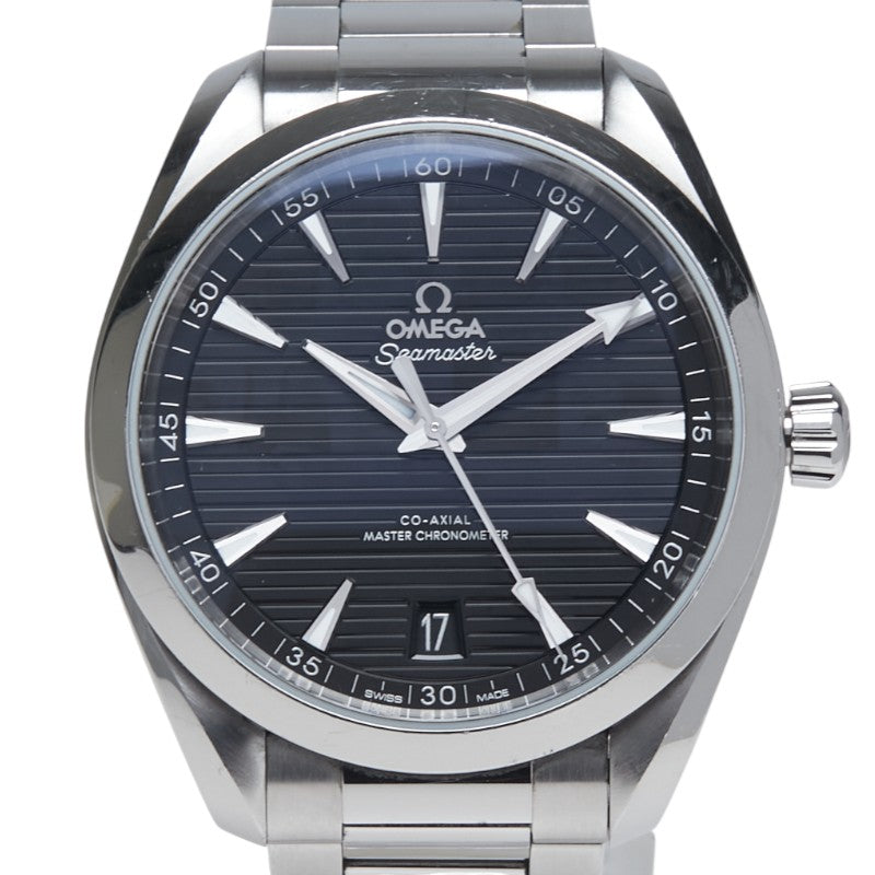 オメガ シーマスター アクアテラ コーアクシャル マスタークロノメーター 腕時計 220.10.41.21.01.001 自動巻き ブラック文字盤 ステンレススチール メンズ OMEGA 【中古】