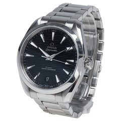 オメガ シーマスター アクアテラ コーアクシャル マスタークロノメーター 腕時計 220.10.41.21.01.001 自動巻き ブラック文字盤 ステンレススチール メンズ OMEGA 【中古】