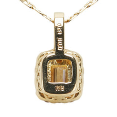 K18YG イエローゴールド ダイヤ0.08ct ダイヤ0.11ct ペンダントネックレス レディース 【中古】