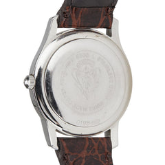 グッチ Gクラス ベルト（社外品） 腕時計 5500L クオーツ シルバー文字盤 ステンレススチール レザー レディース GUCCI 【中古】