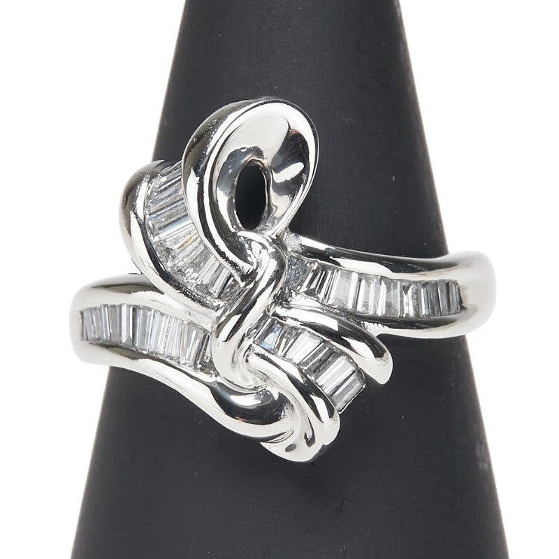 Pt850 プラチナ ダイヤ0.70ct リング 指輪 レディース 16号 【中古】