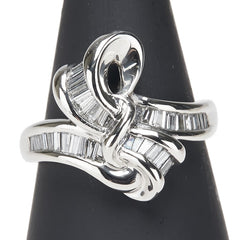 Pt850 プラチナ ダイヤ0.70ct リング 指輪 レディース 16号 【中古】