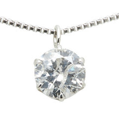 ノーブランド Pt900 プラチナ Pt850 プラチナ ダイヤ0.51 プチ ペンダントネックレス レディース no brand 【中古】