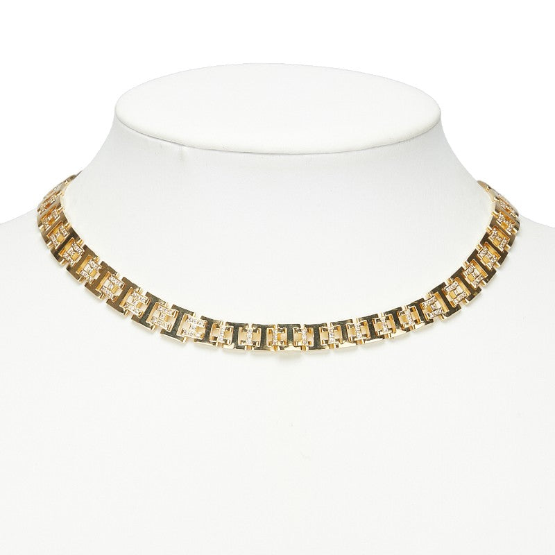 K18YG イエローゴールド ダイヤ2.71ct ベルト モチーフ ネックレス レディース 【中古】