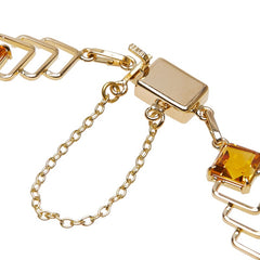 K18YG イエローゴールド シトリン ブレスレット レディース 【中古】