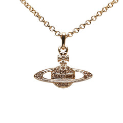 ヴィヴィアンウエストウッド ミニバスレリーフ ネックレス ゴールド メッキ ラインストーン レディース Vivienne Westwood 【中古】