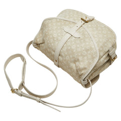 ルイ ヴィトン モノグラム ミニラン ソミュール30 ショルダーバッグ M95314 デュンヌ ホワイト キャンバス レザー レディース LOUIS VUITTON 【中古】