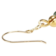 K18YG イエローゴールド トルマリン ビーズ フープ ピアス レディース 【中古】