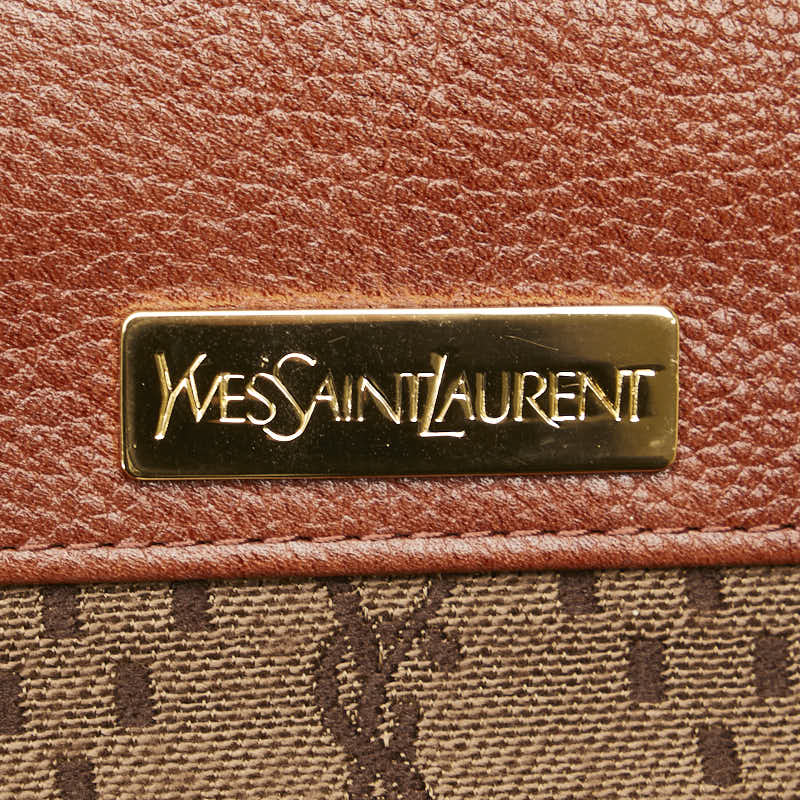 サンローラン ショルダーバッグ ブラウン レザー レディース SAINT LAURENT 【中古】