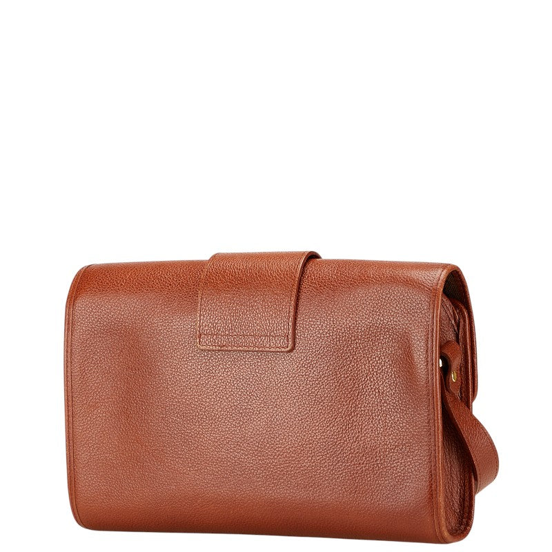 サンローラン ショルダーバッグ ブラウン レザー レディース SAINT LAURENT 【中古】