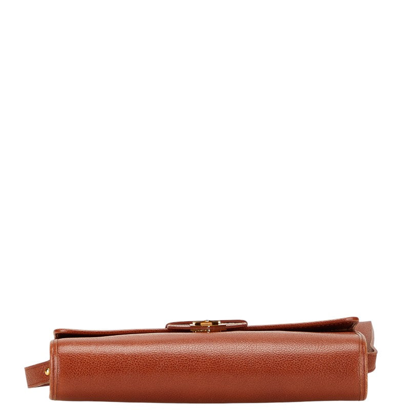 サンローラン ショルダーバッグ ブラウン レザー レディース SAINT LAURENT 【中古】