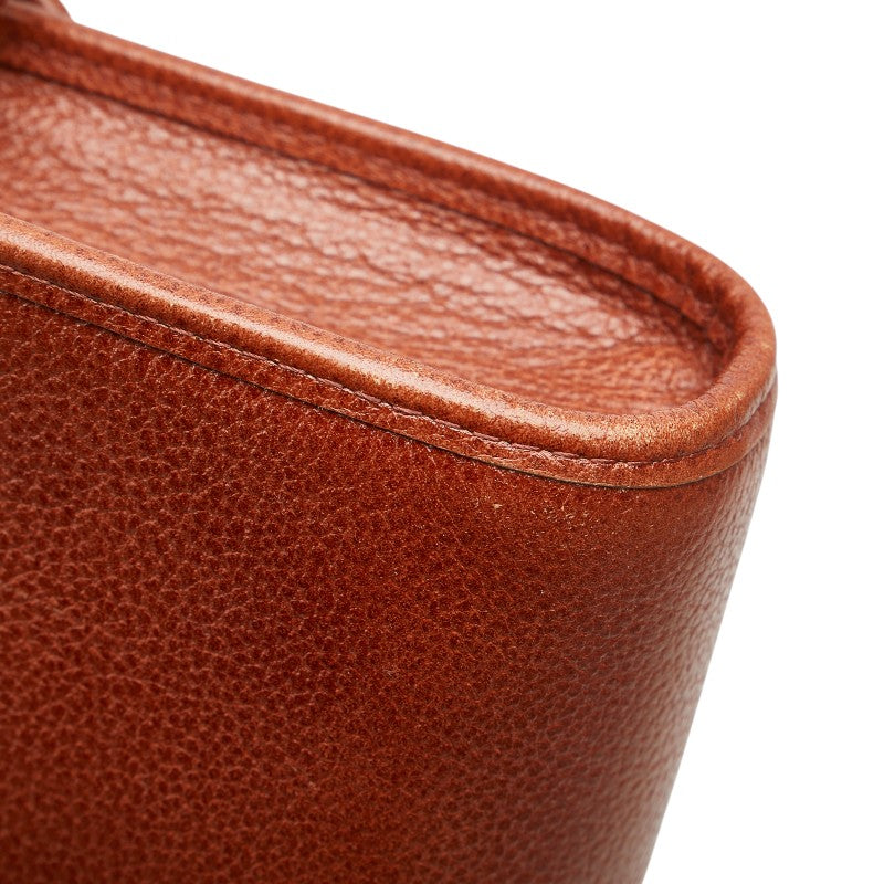 サンローラン ショルダーバッグ ブラウン レザー レディース SAINT LAURENT 【中古】
