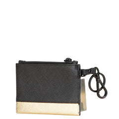 プラダ コインケース ブラック ゴールド レザー メンズ PRADA 【中古】