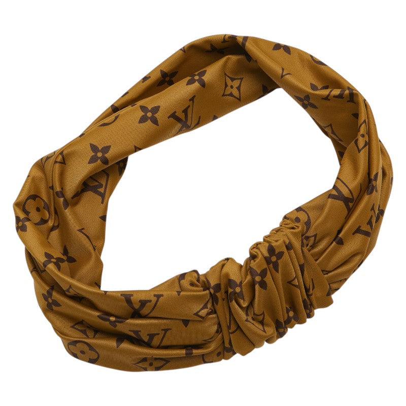 ルイ ヴィトン モノグラム リバー ヘアバンド ヘアアクセサリー M76891 ブラウン ナイロン ポリウレタン レディース LOUIS VUITTON 【中古】
