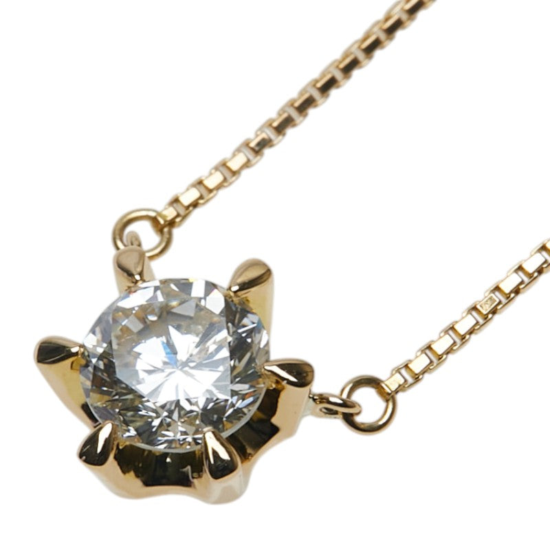 K18YG イエローゴールド ダイヤ1.41ct ペンダントネックレス レディース 【中古】