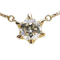 K18YG イエローゴールド ダイヤ1.41ct ペンダントネックレス レディース 【中古】