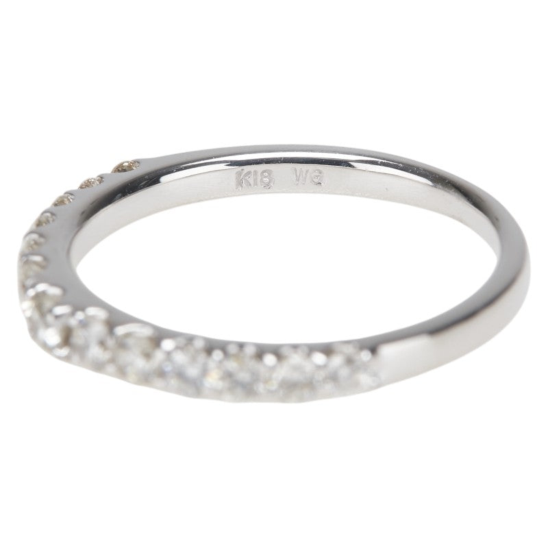 K18WG ホワイトゴールド ダイヤ0.50ct ハーフエタニティ リング 指輪 レディース 11号 【中古】