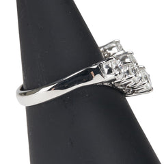 Pt850 プラチナ ダイヤ1.27ct Ｖ字 リング 指輪 レディース 14.5号 【中古】