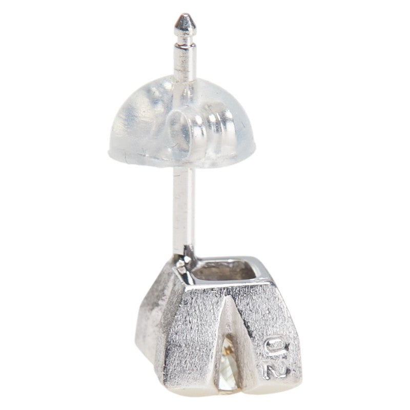K18WG ホワイトゴールド ダイヤ0.40ct スタッドピアス レディース 【中古】
