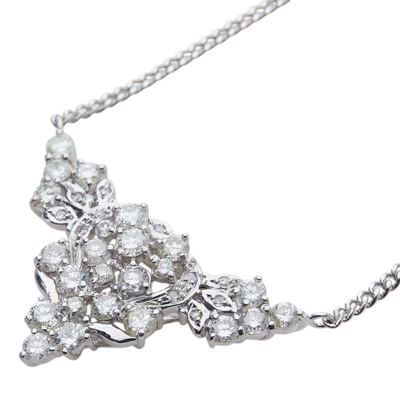 Pt850 プラチナ Pt900 プラチナ ダイヤ2.00ct ネックレス レディース 【中古】