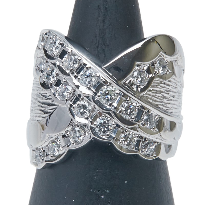 Pt900 プラチナ ダイヤ1.00ct リング 指輪 レディース 12.5号 【中古】