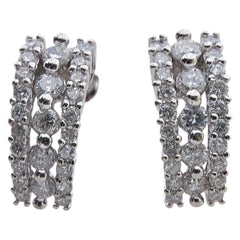 Pt900 プラチナ ダイヤ1.00ct ピアス レディース 【中古】