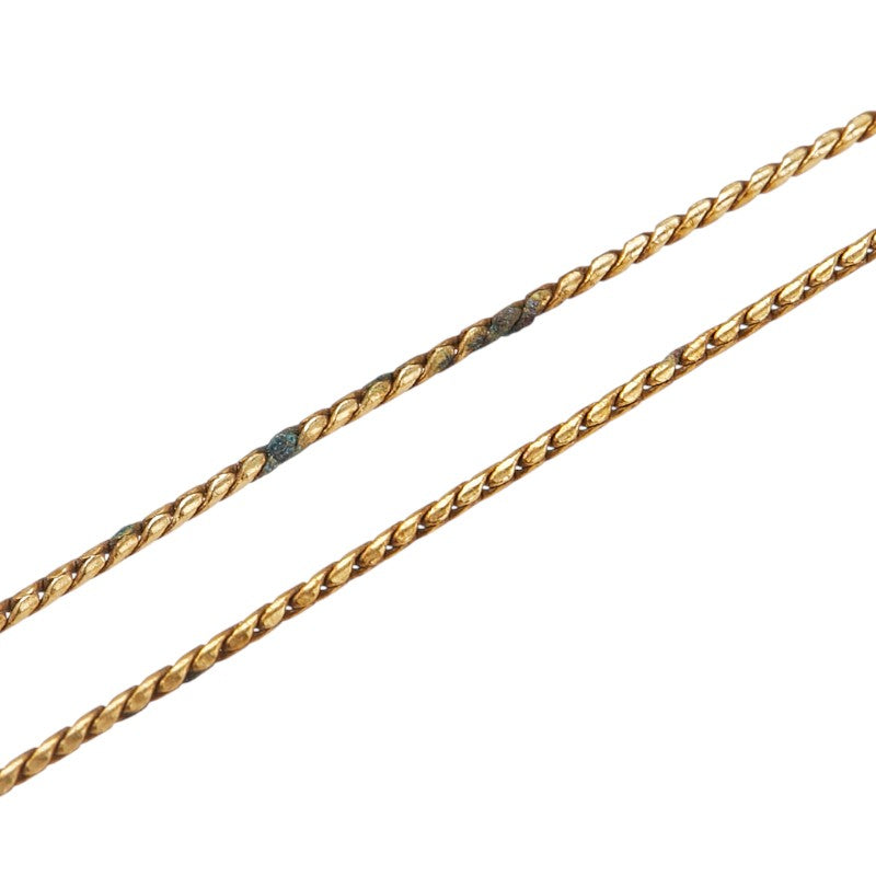 クロエ リーフ モチーフ ラインストーン ネックレス ゴールド メッキ レディース Chloe 【中古】
