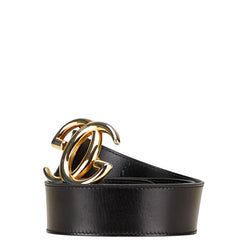 グッチ インターロッキングG ベルト ブラック レザー レディース GUCCI 【中古】