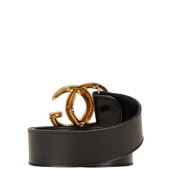 グッチ インターロッキングG ベルト ブラック レザー レディース GUCCI 【中古】