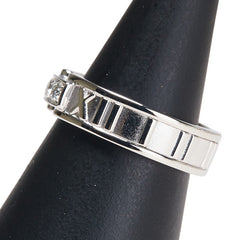 ティファニー K18WG ホワイトゴールド ダイヤ アトラス 3P リング 指輪 レディース TIFFANY&Co. 11号 【中古】