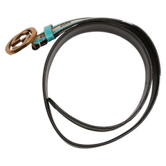 グッチ GGキャンバス ベルト サイズ：75 30 114874 ライトブルー ベージュ レザー キャンバス レディース GUCCI 【中古】