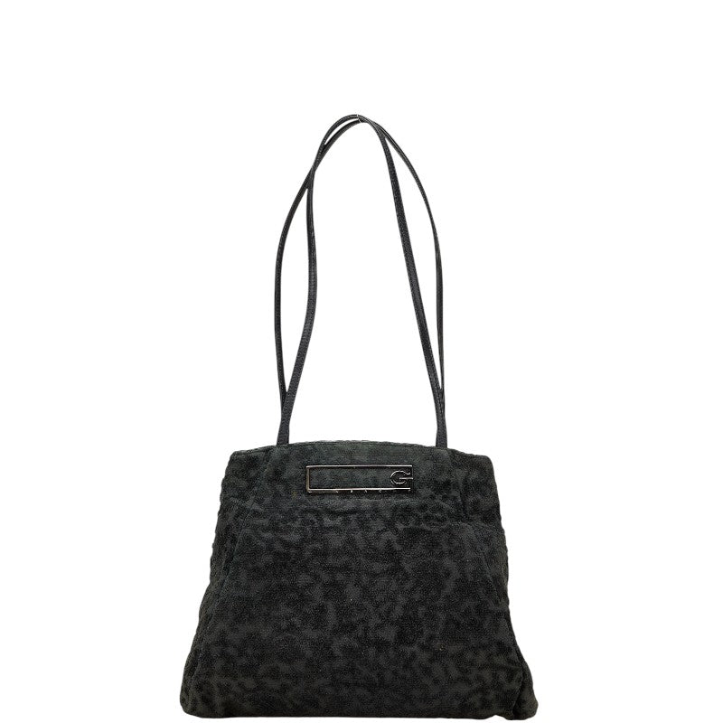 ジバンシー 花柄 ジャガード ショルダーバッグ ブラック キャンバス レザー レディース Givenchy 【中古】