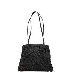 ジバンシー 花柄 ジャガード ショルダーバッグ ブラック キャンバス レザー レディース Givenchy 【中古】