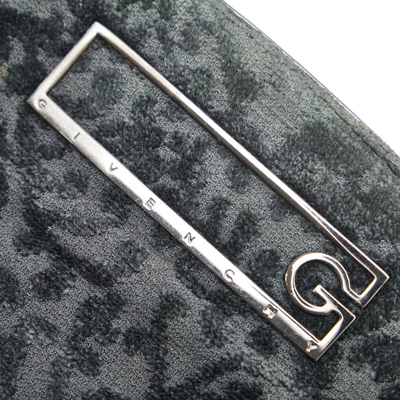 ジバンシー 花柄 ジャガード ショルダーバッグ ブラック キャンバス レザー レディース Givenchy 【中古】