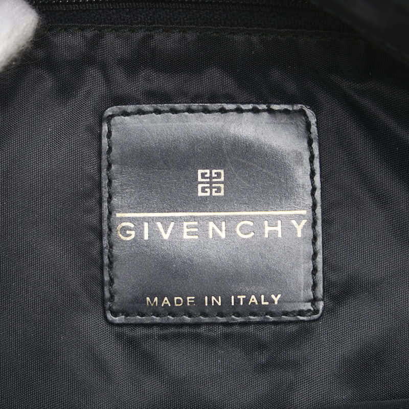 ジバンシー 花柄 ジャガード ショルダーバッグ ブラック キャンバス レザー レディース Givenchy 【中古】