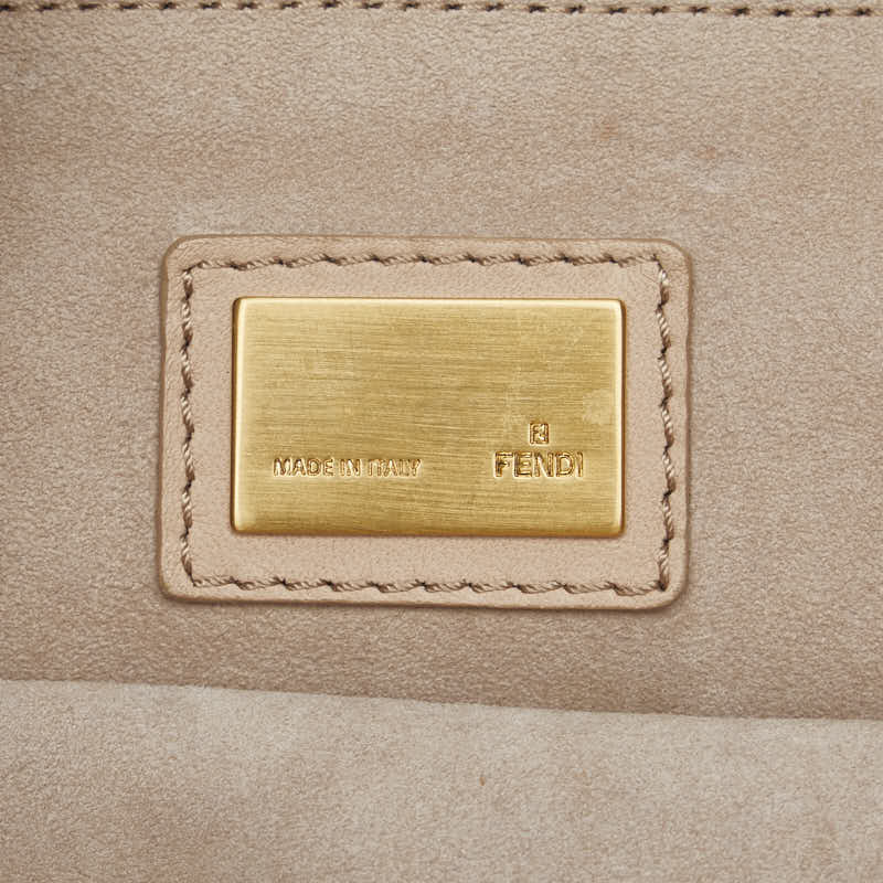 フェンディ ピーカブー ラージ ハンドバッグ ショルダーバッグ 2WAY 8BN210 ピンクベージュ レザー レディース FENDI 【中古】